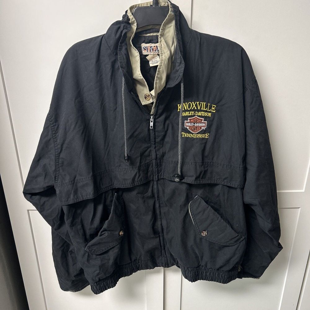 Harley Davidson Knoxville‎ Tennessee Custom Shiva Windbreaker Jacket Mens Size M